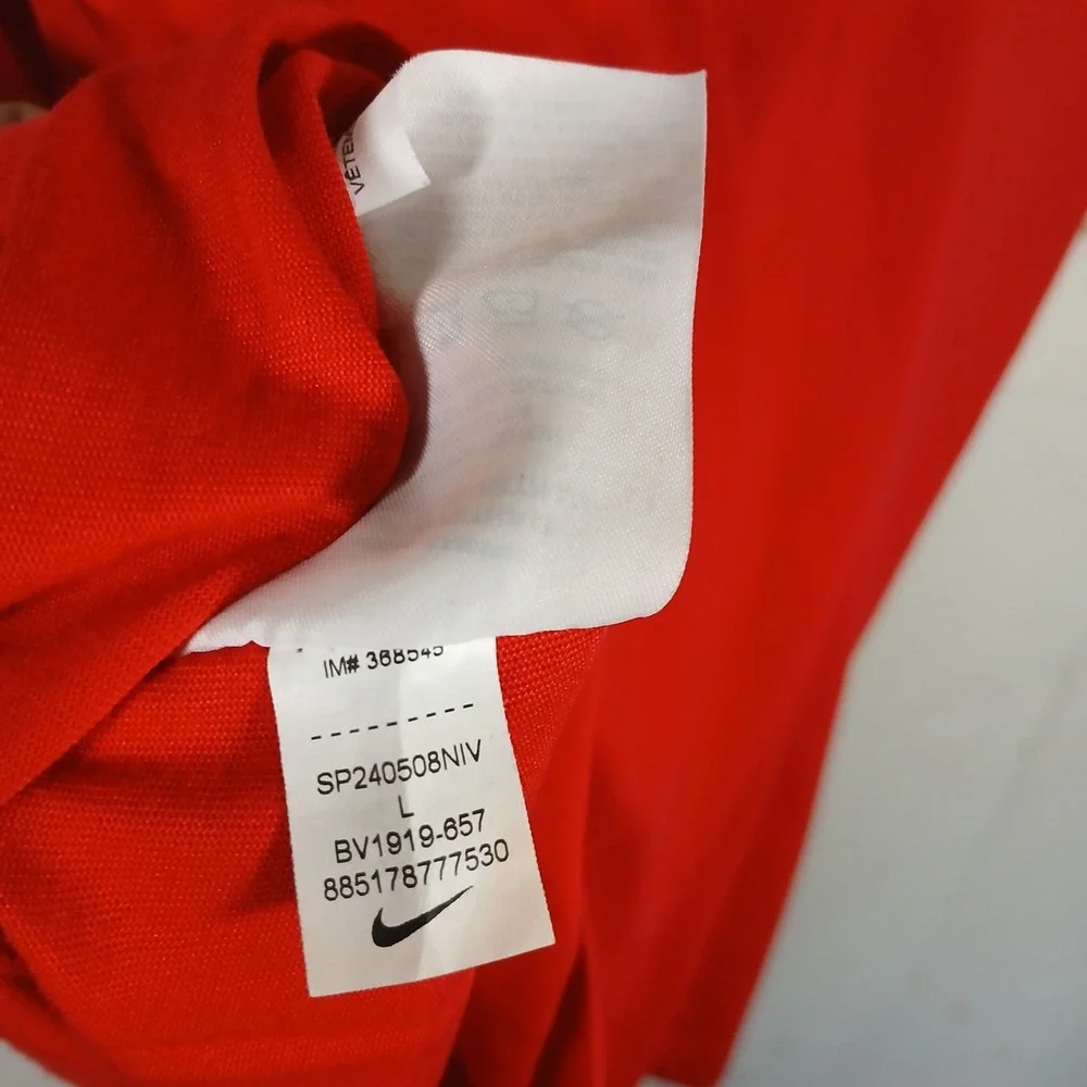 Nike Team RWB T-Shirt Mens Large Red Dri-FIT Veteran Support BV1919-657 - Picture 6 of 9